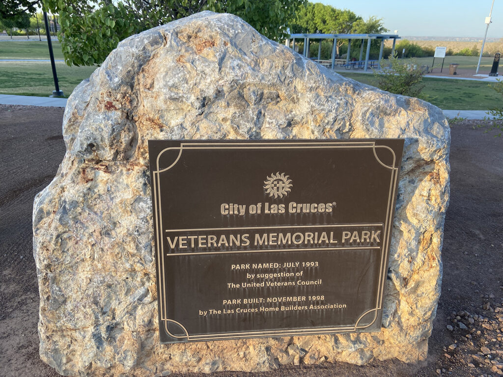 Park Dedication Marker - Las Cruces Veterans Memorial Park